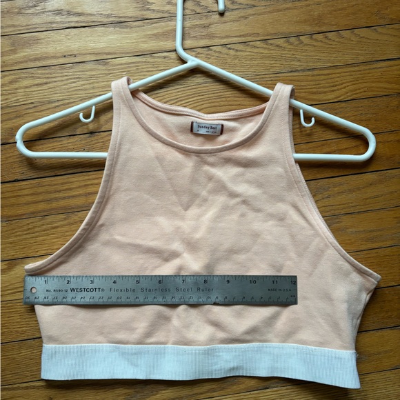 Sunday Best Aritzia Peach Crop Top - Picture 4 of 7